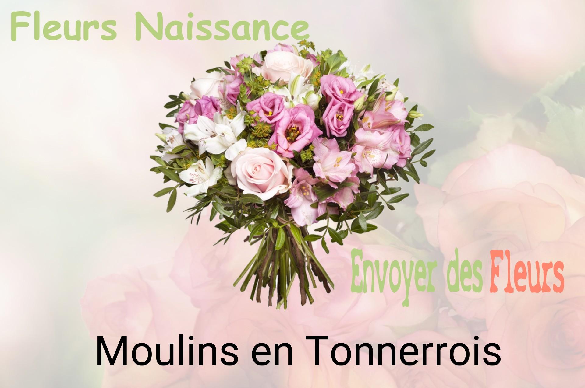 Bouquet de fleurs de naissance livré à Moulins-en-Tonnerrois